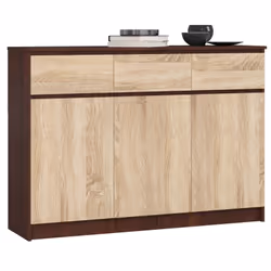 AKORD Furniture Factory OP0LK-1VENSON0008, Quercia, Wengé, 3 cassetto/cassetti, Opaco, 6 ripiani, 3 porta/porte, 16 mm