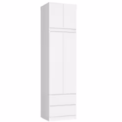 AKORD Furniture Factory SP0PSZNADS60BIA armadio/guardaroba per camera da letto 2 ripiani 2 porta/porte Bianco - Vista aggiuntiva 5