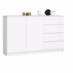 AKORD Furniture Factory KOMK013BIA, Bianco, 4 cassetto/cassetti, Opaco, 2 ripiani, 2 porta/porte, 16 mm