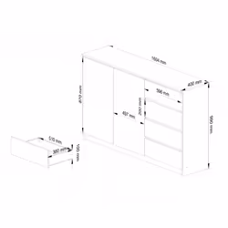 AKORD Furniture Factory KOMK013BIA cassettiera