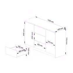 AKORD Furniture Factory KOMK016BIA cassettiera