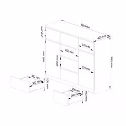AKORD Furniture Factory KOMK017BIA cassettiera