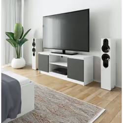 AKORD Furniture Factory OP0LRTV140-BIASZA supporto TV e sistema audio 2 ripiani - Vista aggiuntiva 5