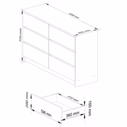 AKORD Furniture Factory OP0LK-120SZ6ART cassettiera