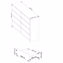 AKORD Furniture Factory OP0LK-140SZ8-ART cassettiera