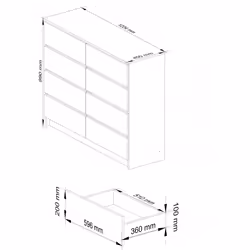 AKORD Furniture Factory OP0LK-120SZ8ARTBIA cassettiera