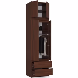 AKORD Furniture Factory SP0PSZNADS60VEN armadio/guardaroba per camera da letto 2 ripiani 2 porta/porte Wengé - Vista aggiuntiva 6