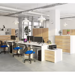 AKORD Furniture Factory IP0PBIUBIASON001 scrivania per computer Bianco, Colore quercia - Vista aggiuntiva 5