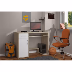 AKORD Furniture Factory IP0PJAYDABBIA001 scrivania per computer Bianco, Colore quercia - Vista aggiuntiva 5