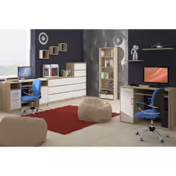 AKORD Furniture Factory IP0PJAYDABBIA001 scrivania per computer Bianco, Colore quercia - Vista aggiuntiva 6