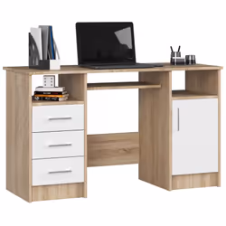 AKORD Furniture Factory IP0PANADABBIA003, Dritto, Forma rettangolare, Opaco, Bianco, Colore quercia, 3 cassetto/cassetti, 520 ...