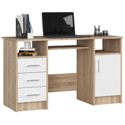 AKORD Furniture Factory IP0PANADABBIA003 scrivania per computer Bianco, Colore quercia