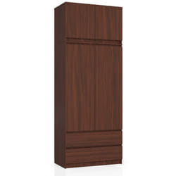 AKORD Furniture Factory SP0PSYSVENNADKOM0 armadio/guardaroba per camera da letto 6 ripiani 2 porta/porte Wengé