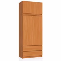 AKORD Furniture Factory SP0PSYSOLCNADKOM0, Guardaroba, 6 ripiani, 2 porta/porte, Opaco, Porta a battente, 1,6 cm
