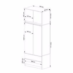 AKORD Furniture Factory SP0PSYSOLCNADKOM0 armadio/guardaroba per camera da letto 6 ripiani 2 porta/porte