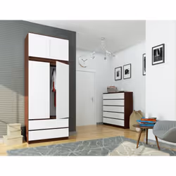 AKORD Furniture Factory SP0PSYSVENBIANADKOM0 armadio/guardaroba per camera da letto 6 ripiani 2 porta/porte Wengé - Vista aggiuntiva 5