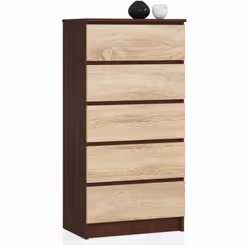 AKORD Furniture Factory OP0LK-6VENSON005, Quercia, Wengé, 5 cassetto/cassetti, Opaco, 16 mm, 51 cm, 400 mm