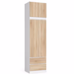 AKORD Furniture Factory SP0PSZNADS60BIASON armadio/guardaroba per camera da letto 2 ripiani 2 porta/porte Bianco - Vista aggiuntiva 5