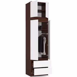 AKORD Furniture Factory SP0PSZNADS60WENBIA armadio/guardaroba per camera da letto 2 ripiani 2 porta/porte Wengé - Vista aggiuntiva 6