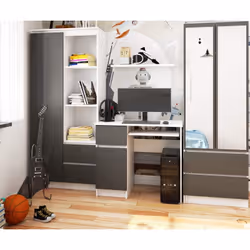 AKORD Furniture Factory IP0PBIUBIASZAPIKSLEW scrivania per computer Bianco - Vista aggiuntiva 5