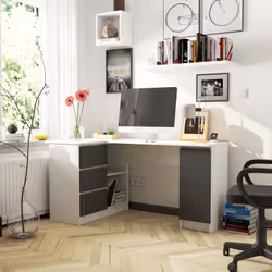 AKORD Furniture Factory IP0PBIUB20LEBIASZA scrivania per computer Bianco - Vista aggiuntiva 5