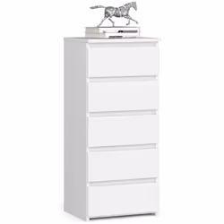 AKORD Furniture Factory OP0LCL5BIA001, Bianco, 5 cassetto/cassetti, Opaco, 16 mm, 31 cm, 350 mm
