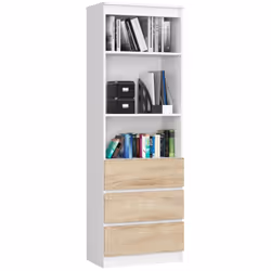 AKORD Furniture Factory RP0PREGBIASON005, Bianco, Quercia, 3 ripiani, Opaco, 16 mm, 350 mm, 600 mm