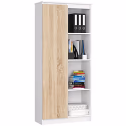 AKORD Furniture Factory RP0PREGBIASON004, Bianco, Quercia, 8 ripiani, Opaco, 16 mm, 350 mm, 800 mm