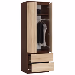 AKORD Furniture Factory SP0PSYSVENSON001 armadio/guardaroba per camera da letto 1 ripiani 2 porta/porte Wengé