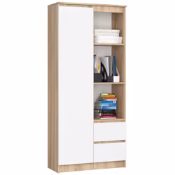 AKORD Furniture Factory RP0PREGDABBIA009, Bianco, Quercia, 7 ripiani, Opaco, 16 mm, 350 mm, 800 mm