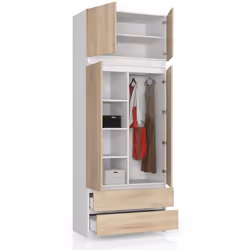 AKORD Furniture Factory SP0PSYSBIASONNADKOM armadio/guardaroba per camera da letto 6 ripiani 2 porta/porte Bianco
