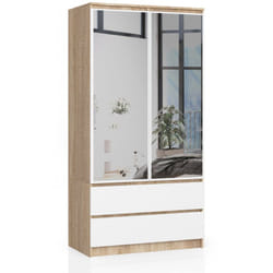 AKORD Furniture Factory SP0PSYSSONBIALUST armadio/guardaroba per camera da letto 4 ripiani 2 porta/porte Quercia