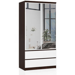 AKORD Furniture Factory SP0PSYSWENBIALUST armadio/guardaroba per camera da letto 4 ripiani 2 porta/porte Wengé