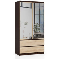 AKORD Furniture Factory SP0PSYSWENSONLUST armadio/guardaroba per camera da letto 4 ripiani 2 porta/porte Wengé