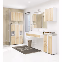 AKORD Furniture Factory OP0LLAZBIASON armadietto di conservazione per bagno Bianco - Vista aggiuntiva 5