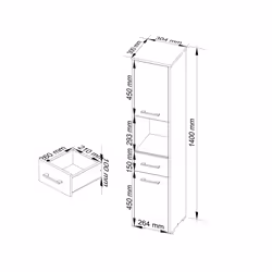 AKORD Furniture Factory OP0LLAZ2DVENBIA armadietto di conservazione per bagno Legno