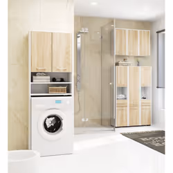 AKORD Furniture Factory OP0LLAZPRALBIASON armadietto di conservazione per bagno Bianco - Vista aggiuntiva 4
