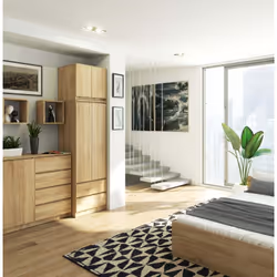 AKORD Furniture Factory SZCLPS60NADSON armadio/guardaroba per camera da letto 3 ripiani 2 porta/porte Quercia - Vista aggiuntiva 4