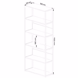 AKORD Furniture Factory REGMETBIASONCL800 scaffale - Vista aggiuntiva 3