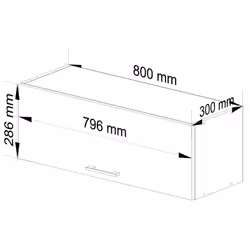 AKORD Furniture Factory KS0POLIBIAW80G1 credenza e mobile per stanza da pranzo