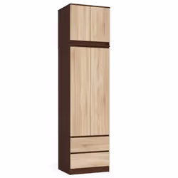 AKORD Furniture Factory SZCLPS60NADWENSON, Wengé, Guardaroba, 3 ripiani, 2 porta/porte, Opaco, Porta a battente