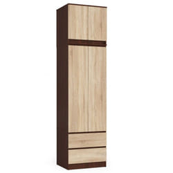 AKORD Furniture Factory SZCLPS60NADWENSON armadio/guardaroba per camera da letto 3 ripiani 2 porta/porte Wengé