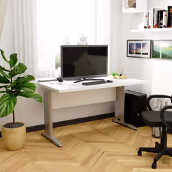 AKORD Furniture Factory BIUBM-135BIA scrivania per computer Bianco - Vista aggiuntiva 4