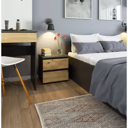 AKORD Furniture Factory OP0LCL2SZARART001 comodino 2 cassetto/cassetti - Vista aggiuntiva 4