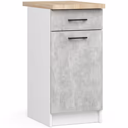 AKORD Furniture Factory KS0POLIBIABET004, 1 porta/porte, 2 ripiani, Bianco, Porta a battente, 16 mm, 1 cassetto/cassetti