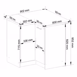 AKORD Furniture Factory KS0POLIBIABET010 credenza e mobile per stanza da pranzo