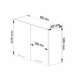 AKORD Furniture Factory KS0POLIBIABET002H580 credenza e mobile per stanza da pranzo - Vista aggiuntiva 3