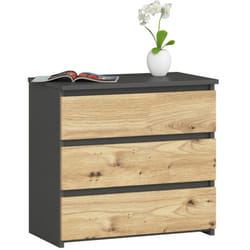 AKORD Furniture Factory OP0LCL-SZARART003 comodino 3 cassetto/cassetti