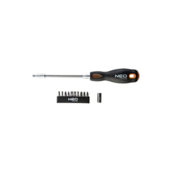 NEO - Kit cacciavite giravite snodabile flessibile con 10 inserti manico antiscivolo