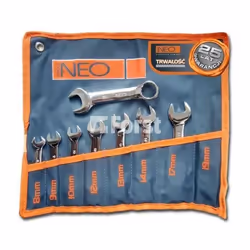 SET DI CHIAVI NANE 8PZ - - ACCIAIO CROME VANADIUM - DIMENSIONI : 8-9-10-12-13-14-17mm - DIN 3113 - - - Qualità professionale ...